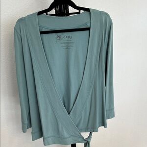 Women's Teal Wrap Top
